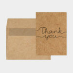 Vasari | Thank You Card Thanks Brown Paper Design)