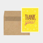 Vasari | Thank You Card (yellow stars design)