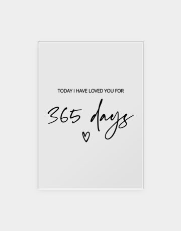Vasari | Acrylic Love You Greeting Card 365 Days