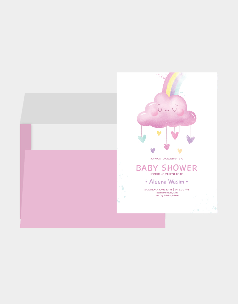Vasari | Baby Shower Greeting Cards Rainbow Design