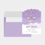 Baby Shower Greeting Cards Rainbow Stars Design