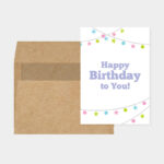 Vasari | Happy Birthday Card White Buntings Design