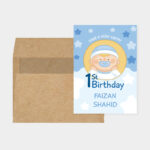 Vasari | First Birthday Invitation Card Baby Design