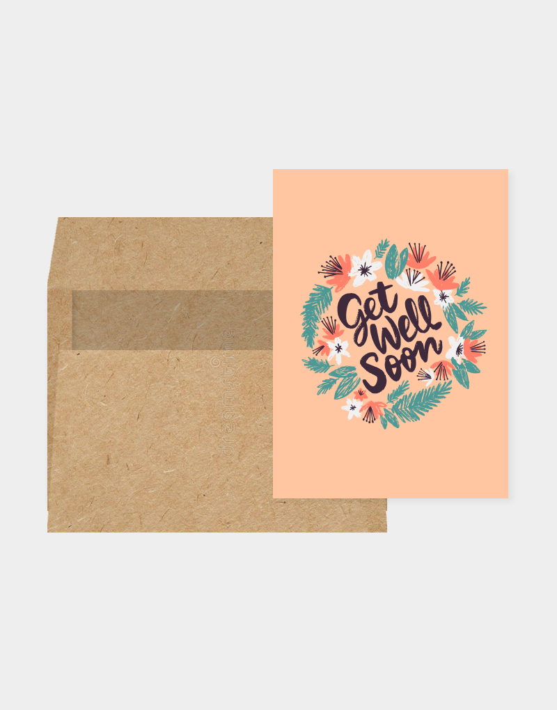 Vasari | Get Well Soon Card Round Flower Design