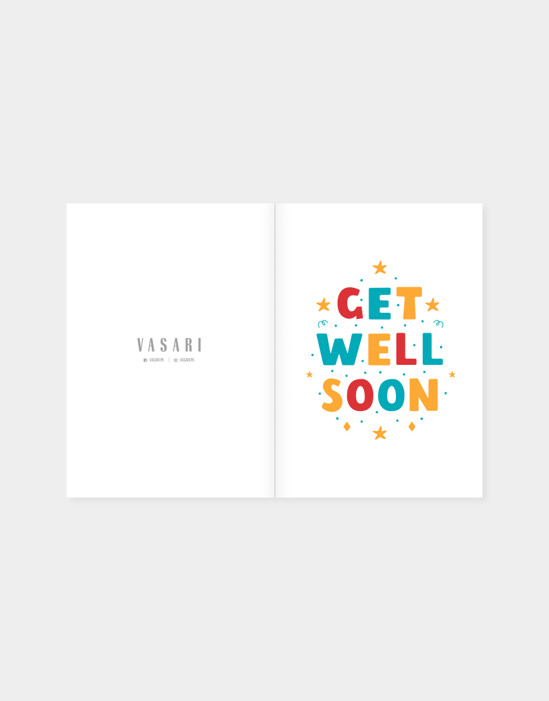 Vasari | Get Well Soon Card Simple Stars Design