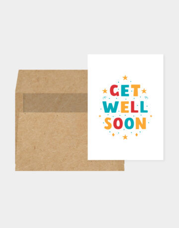 Vasari | Get Well Soon Card Blue Stars Design