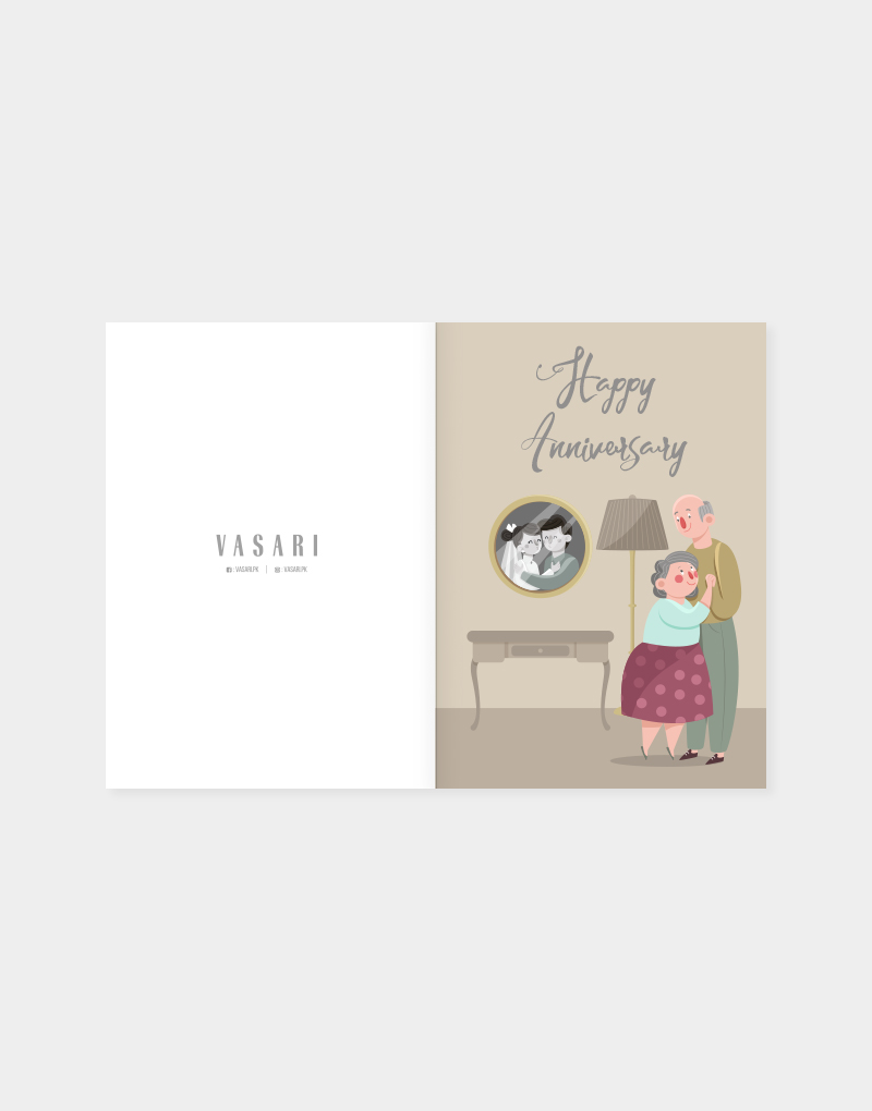 Vasari | Happy Anniversary Card For Grand Parents