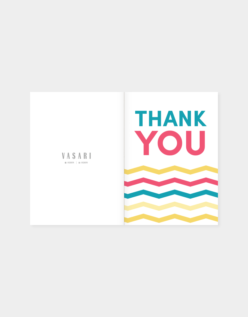Vasari | Thank You Card (color waves design)