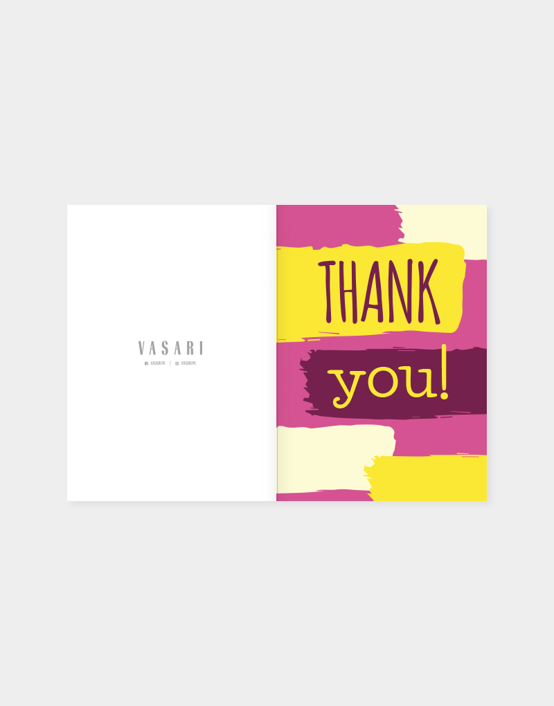 Vasari | Thank You Card (water paint color design)