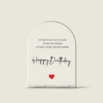 Transparent Acrylic Plaque | Happy Birthday | Occasional Gifts