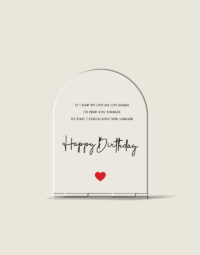 Transparent Acrylic Plaque | Happy Birthday | Occasional Gifts