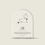 Transparent Acrylic Plaque | Leo Zodiac Sign | Birthday Gifts