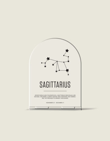 Transparent Acrylic Plaque | Sagittarius Zodiac Sign | Birthday Gifts